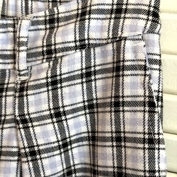 Hollister Ultra High Rise Plaid Pants XS Wide Leg Light Blue Flannel Cabincore - Picture 10 of 13